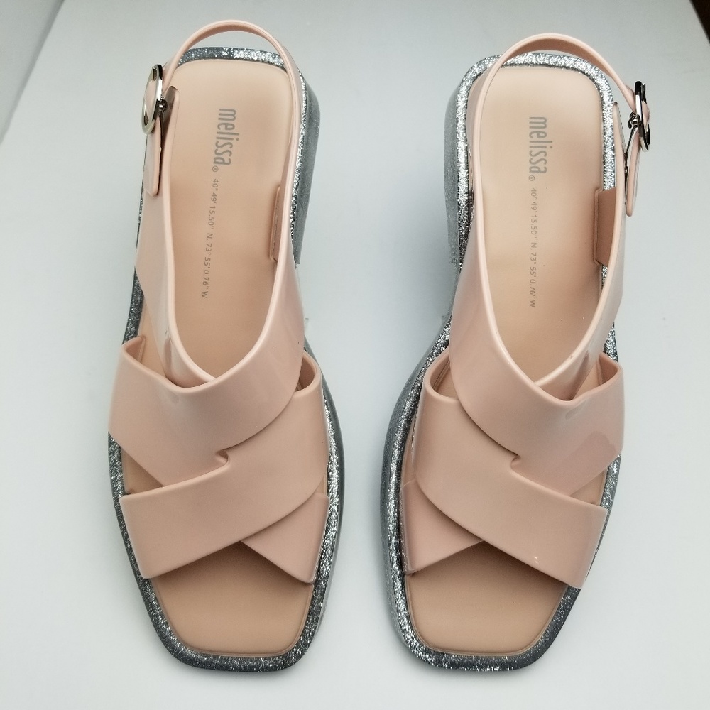 Melissa Women Sandals Melrose Light Pink & Silver - Picture 2 of 8